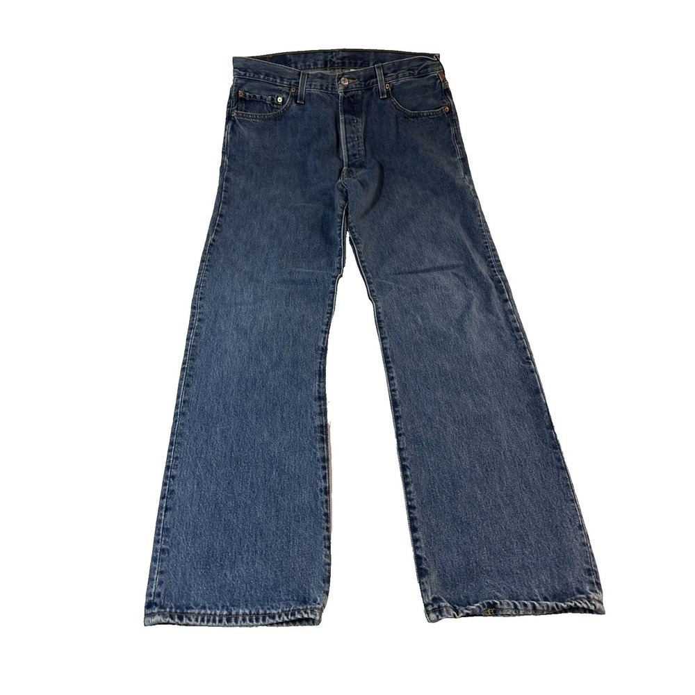 Levis‎ 501 Original Fit Mens Jeans Blue Denim Button Fly 36x34 501-0194 Vintage